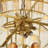 21.65" 8-Light Gold Glam Tiered Crystal Chandelier with Clear & Amber Shades