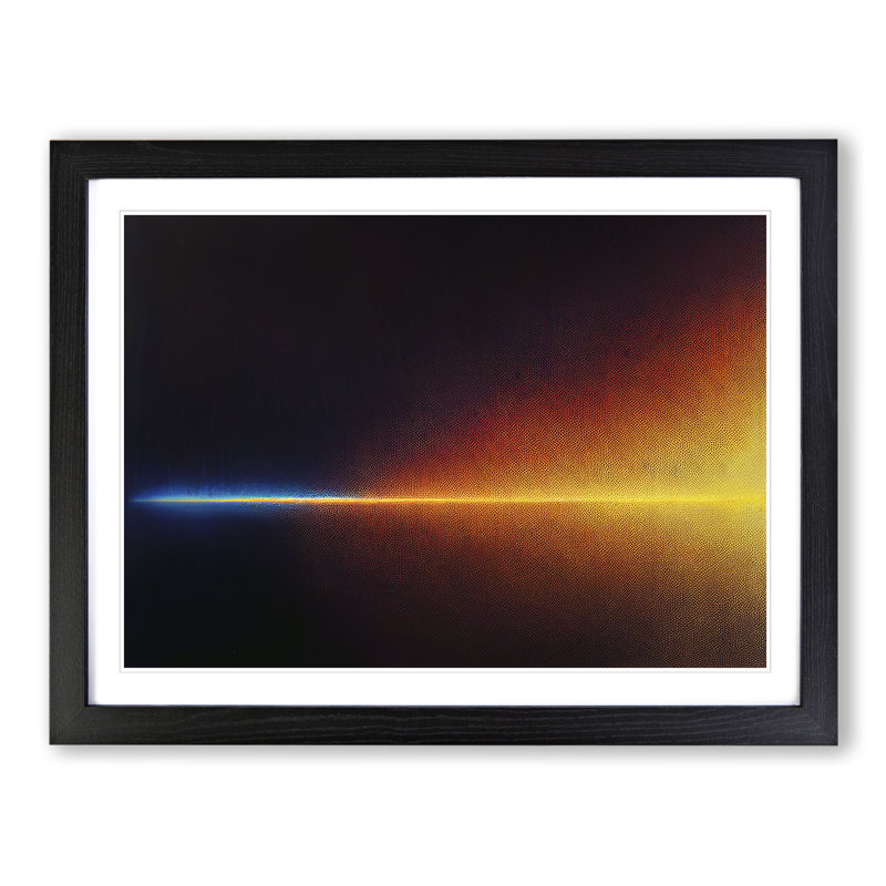 Modern Abstract - Single Picture Frame Print, Black Framed, 46cm H x 64cm W x 2cm D