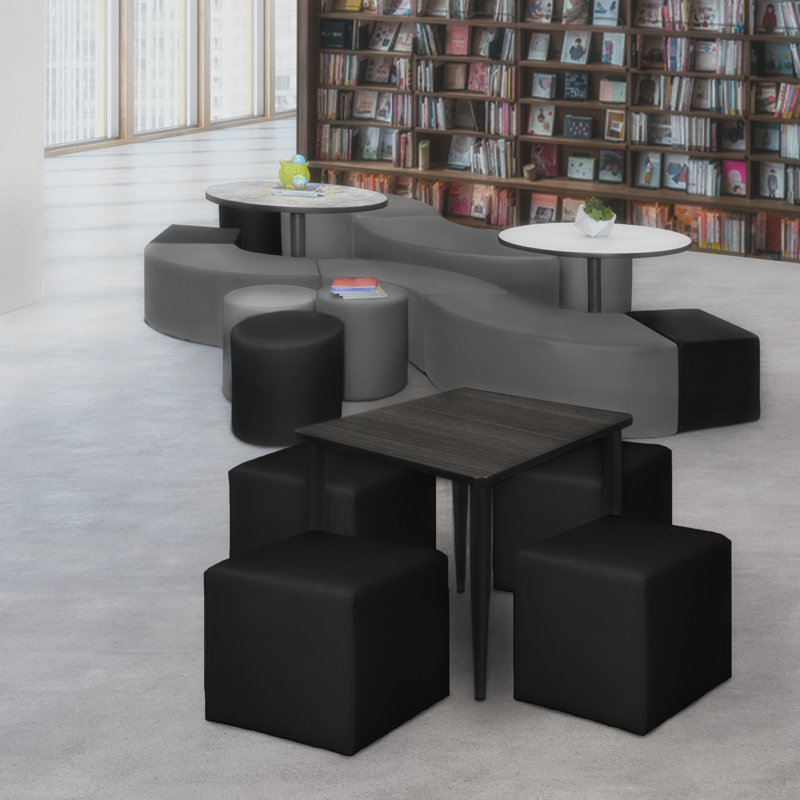Regency Aurora Curved Vinyl Ottoman