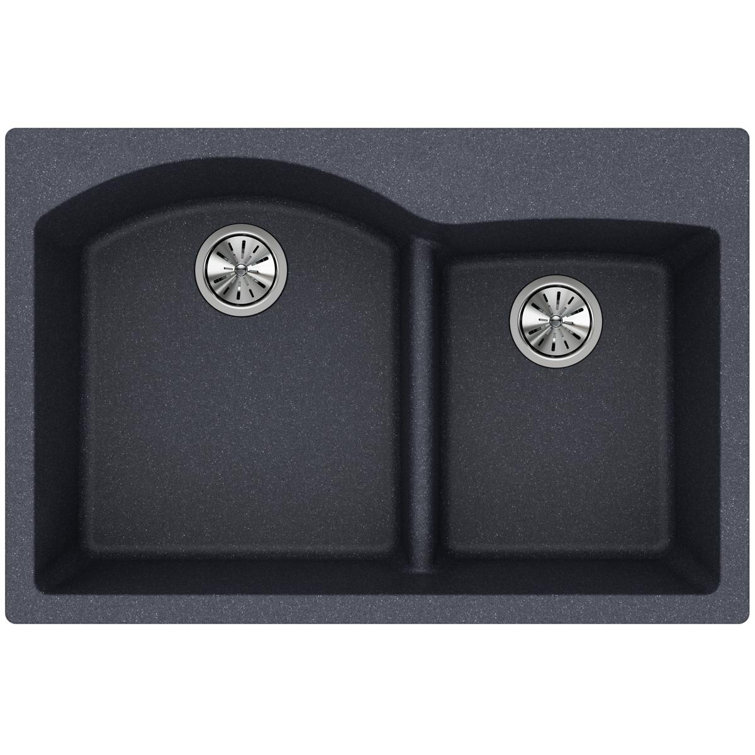 Quartz Classic 33" x 22" x 10" Double Basin Drop-In Kitchen Sink