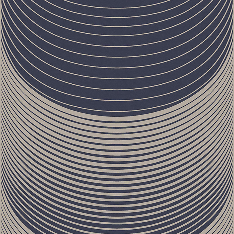 Geometric Double Roll, Navy/Gold