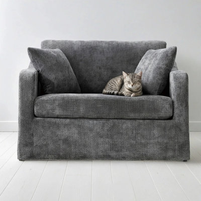 45"w Slipcovered Oversized Accent Chair With 2 Pillow;chenille