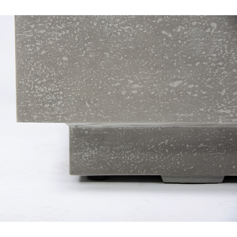 Rectangle Concrete Smokeless Fire Pit Table, Natural Gas