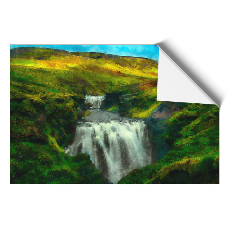 Waterfall In Iceland - No Frame Print, 30cm H x 42cm W x 0.1cm D