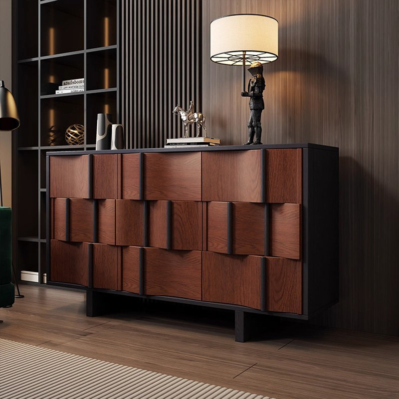Armoire de rangement de style d'entrée de style médiéval, H 35,43 po x l 47,24 po x P 15,75 po