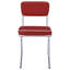 Chaises d'appoint rembourrées rouges et chromées-402600501-402600502