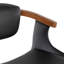 Tabouret de bar pivotant 1 pièce à hauteur fixe - 29 po en bambou noyer, similicuir noir-131670584-131670587