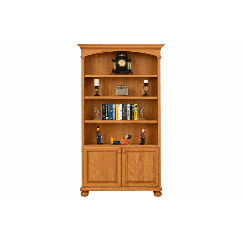 Bibliothèque en bois massif Traditional Traditional, Medium Oak