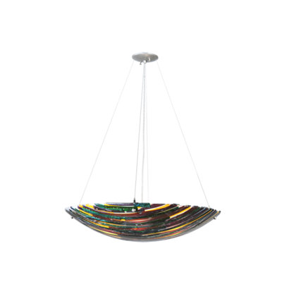 Daveena 4 - Light Nickel Bowl Pendant