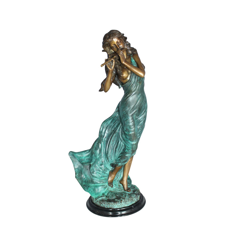 Statue en bronze Herod Girl - Taille: L 8 po x l 7 po x H 19 po.