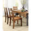 Chaises en bois massif de chêne foncé pour salle à manger, rustique, 2 pièces, chaises à panneau arrière, pièce rustique, 2 pièces