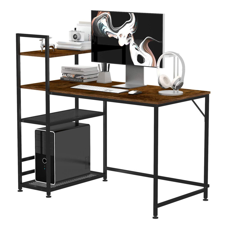 Computer Desk, Brown, 110cm H x 120cm W x 60cm D