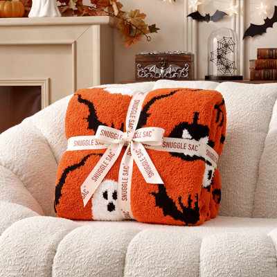 Halloween Knit Throw Blanket 50 x 60 Inch, Soft Cozy Decorative Halloween Bedding Blankets for Couch, Sofa, Bed & Home