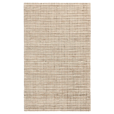 Rectangle Herringbone Hand Woven Jute/Sisal Area Rug in Beige