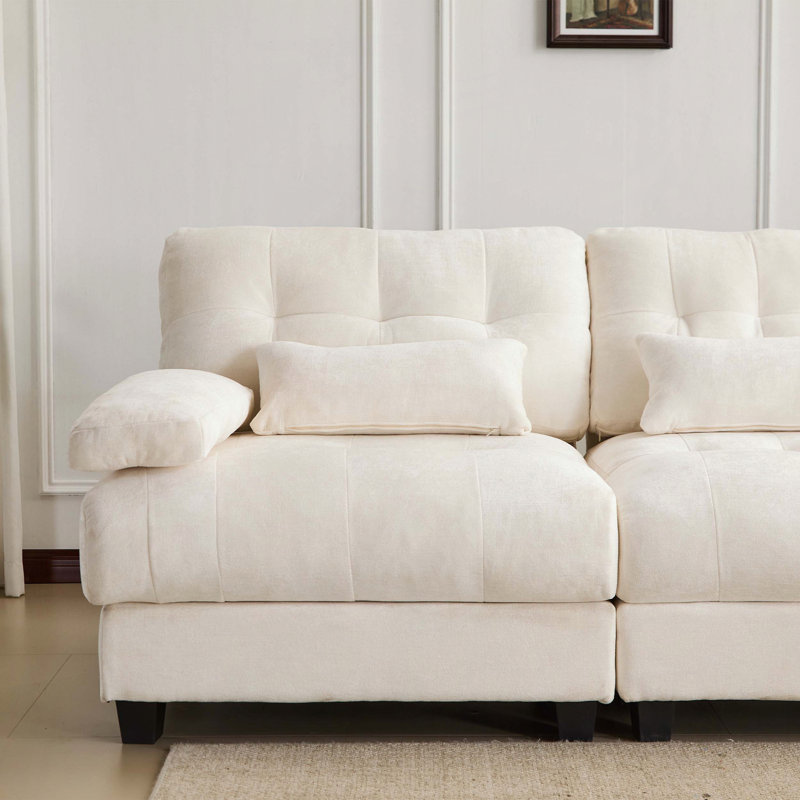 Repose-pieds avec dossier réglable à 4 positions, Beige