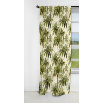 Motif tropical Vintage Palms Ii - rideau floral - rideau occultant floral - 1 panneau