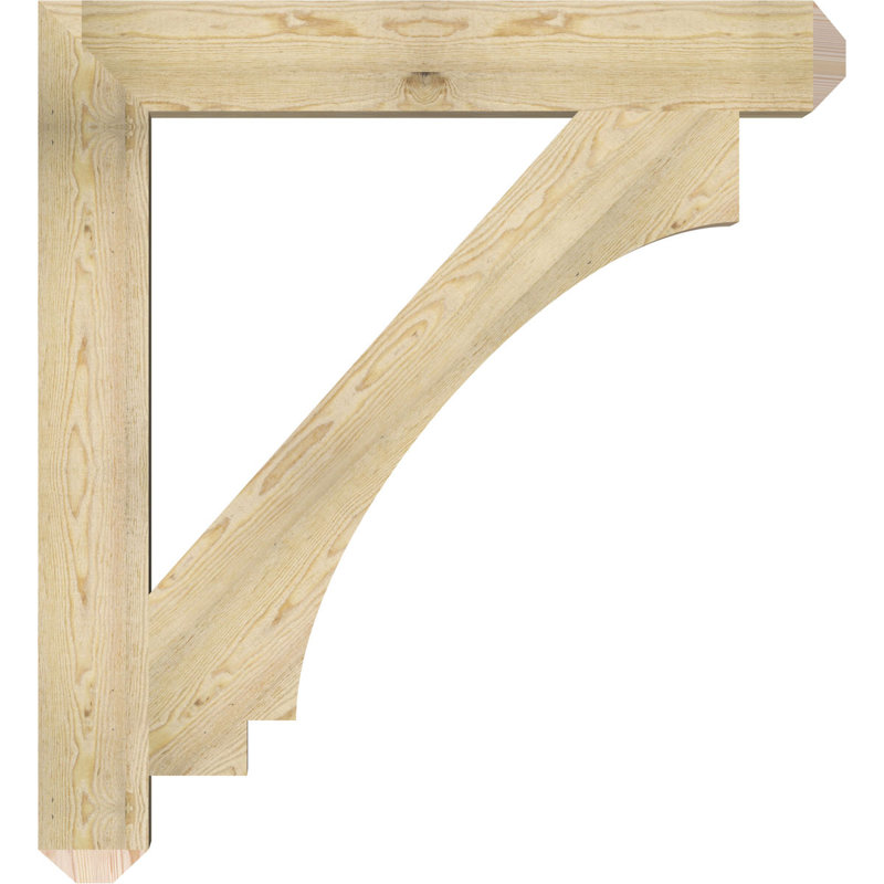 H 6 po x P 6 po Support en bois / corbeau, Sapin de Douglas, H 48 po x l 6 po x P 44 po