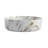 Round Above Counter Ceramic Art Sink For Bathroom, High - Quality Glaze, Well Crafted, 15.7 Inches Wide, 18.9 Lb Bathroom Counter, Featuring White And Gold Design, Three Layers Of Easy To Maintain,