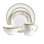 Vera Wang Lace Gold 4 Piece Bone China Place Setting Set, Service for 1