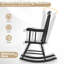 Chaise berçante d'extérieur en bois massif Joffe-87375619