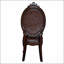 Chaises d'appoint classiques à dossier ovale avec sièges rembourrés pour une décoration intérieure élégante et un siège quotidien confortable