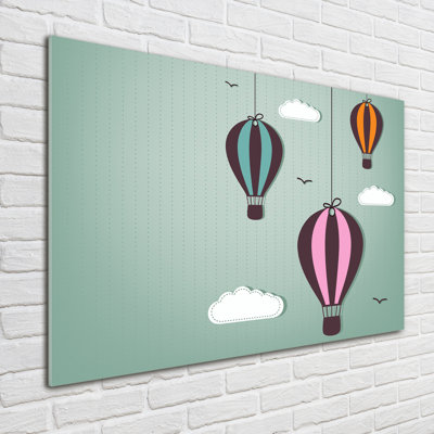 Flying Balloons - Unframed Art Prints on Glass