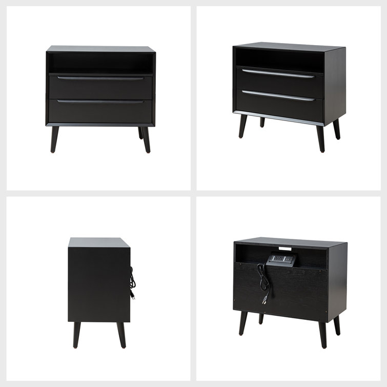 Aviannah 2 - Drawer Nightstand with Built-In (Set of 2)