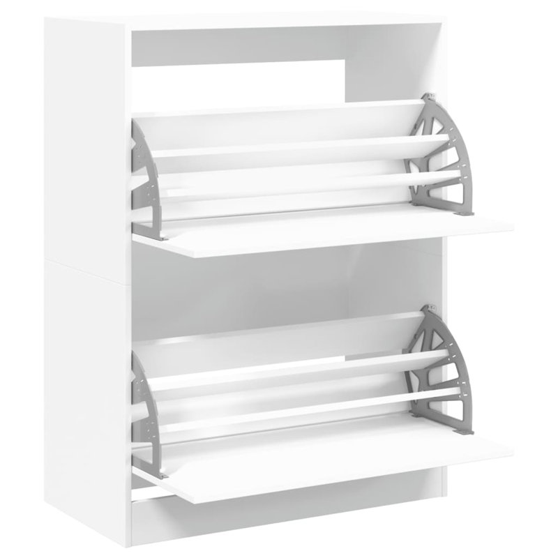 12 Pair Shoe Storage Cabinet, White