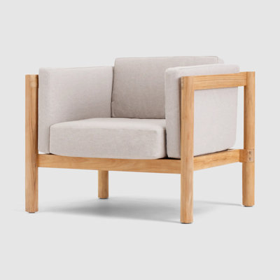 Chaise en teck Haven avec coussins Sunbrella