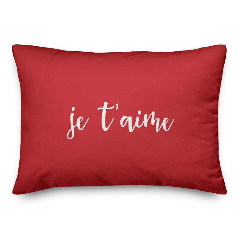  Coussin Je T'aime, Rouge