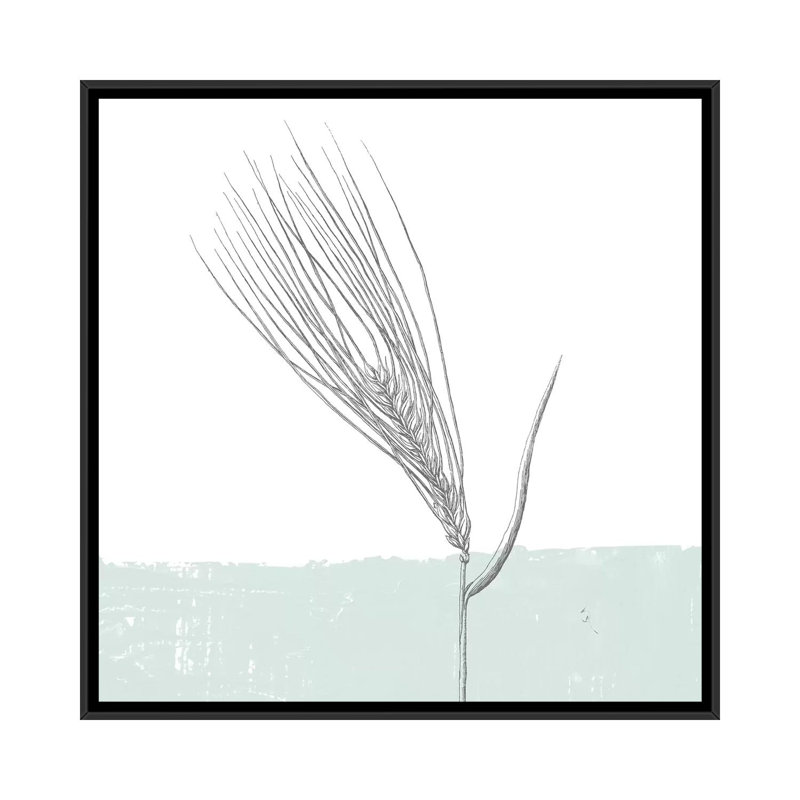 « orge », impression sur toile, H 18 po x l 18 po x P 1,5 po, Toile encadrée noire, Pas de tapis