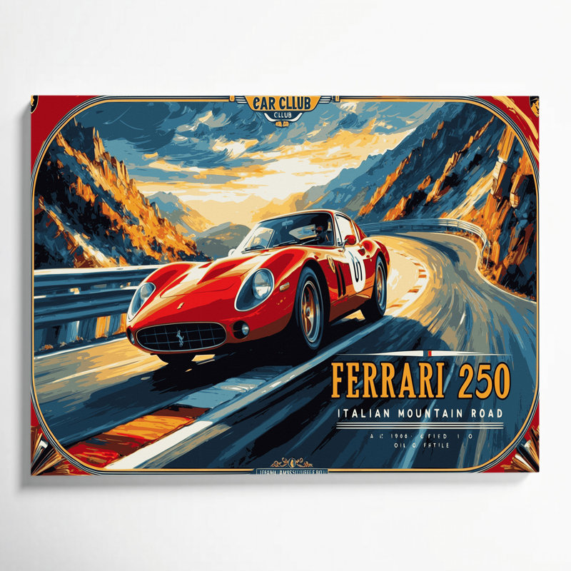 Transport, affiche rétro sur toile grise, H 16 po x l 20 po