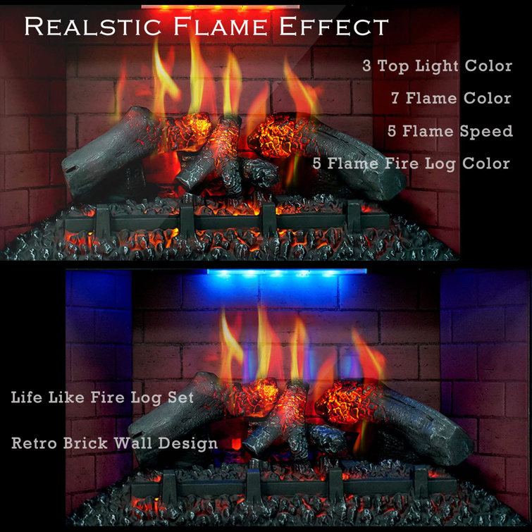 Symple Stuff Latty 35.06'' W Electric Fireplace | Wayfair