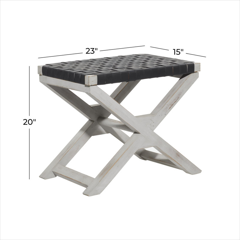 Tabouret Monika, Blanc, Noir