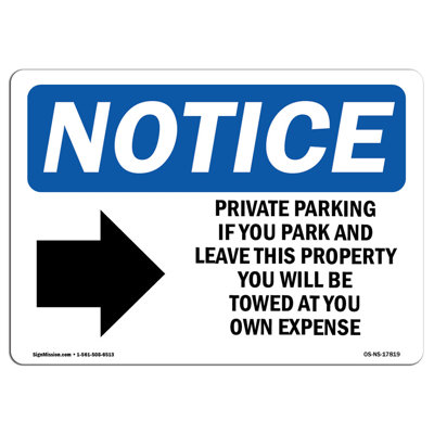 Private Parking If You Park Sign