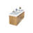 Mitul 58.75 " W Wall Mounted Wall Mounted Single Double Single Vanity Bathroom Vanity With Acrylic Top-357457694