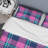 Pink Checked Tartan - Abstract Duvet Cover Set - Microfiber Polyester-480269872