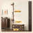 Solid Wood Deer Shoe Bench With Coat Rack, Entryway Seating Stool For Home, Multi-Functional Shoe Storage And Hallway Furniture