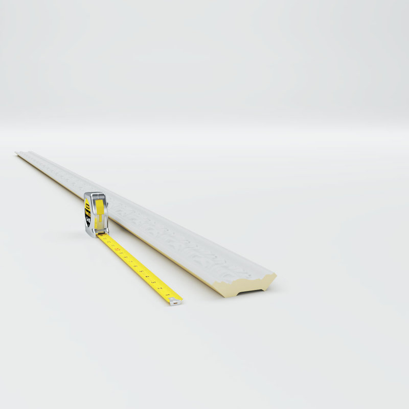 94 1/2" White Polyurethane Decorative Crown Moulding