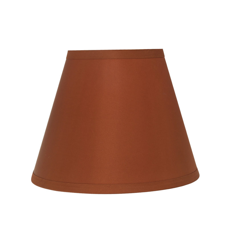 Burnt Orange Sateen Fabric Empire Lamp Shade, 13" Wide