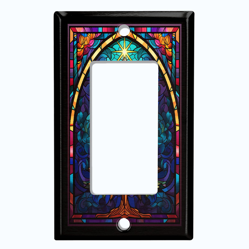Christmas Festive Tree Lights 1 - Gang Toggle Light Switch Standard Wall Plate