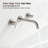 12.8GPM High Flow Double Handle 3-Hole Wall Mounted Roman Tub Faucet-121407895