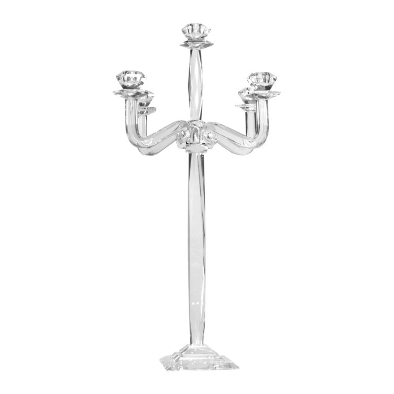 28.5'' H Crystal Tabletop Candlestick