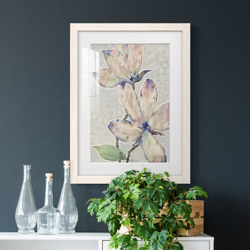 Blossom Study I Premium encadré mat - prêt à être suspendu, Cadre blanc, H 20 po x l 17 po x P 1 po