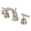Kingston Brass Manhattan Two-Handle 3-Hole Deck Mount Widespread Bathroom Faucet with Brass Pop-Up Drain