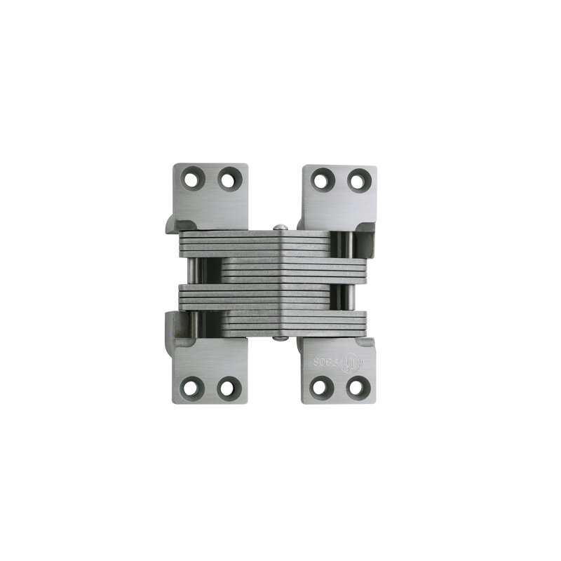 Charnière de porte simple invisible, Acier inoxydable satiné