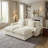 Upholstered Modular Sleeper Sofa With Two Ottomans-1653251592