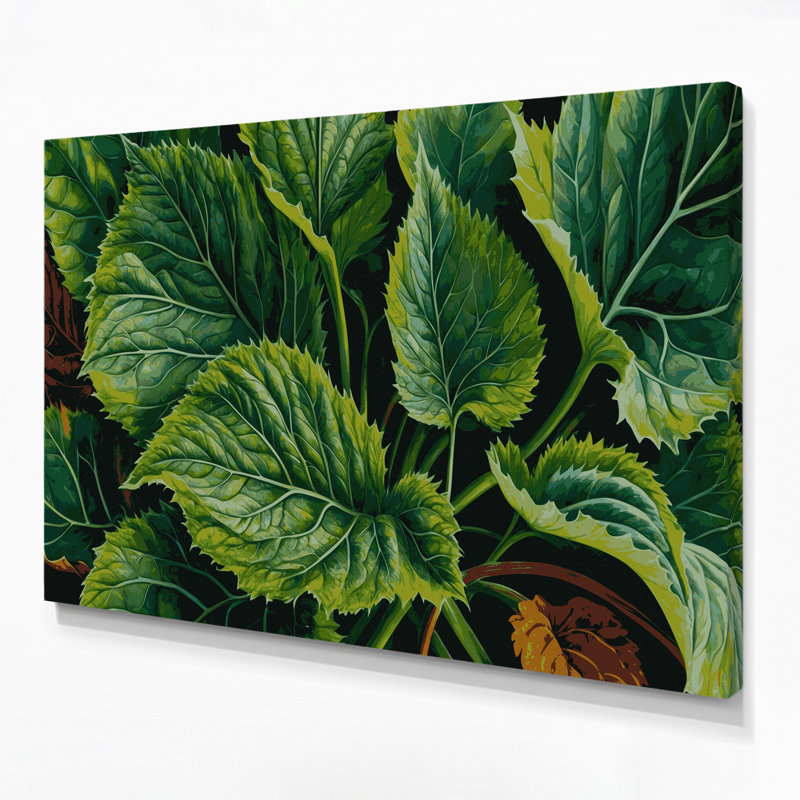 Art mural sur toile vert légumes, H 16 po x l 20 po