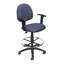 Chaise à dessin Jea, accoudoirs réglables, tweed bleu, repose-pieds rond-118318900