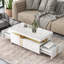 Table basse contemporaine avec plateau en faux marbre-1793267273